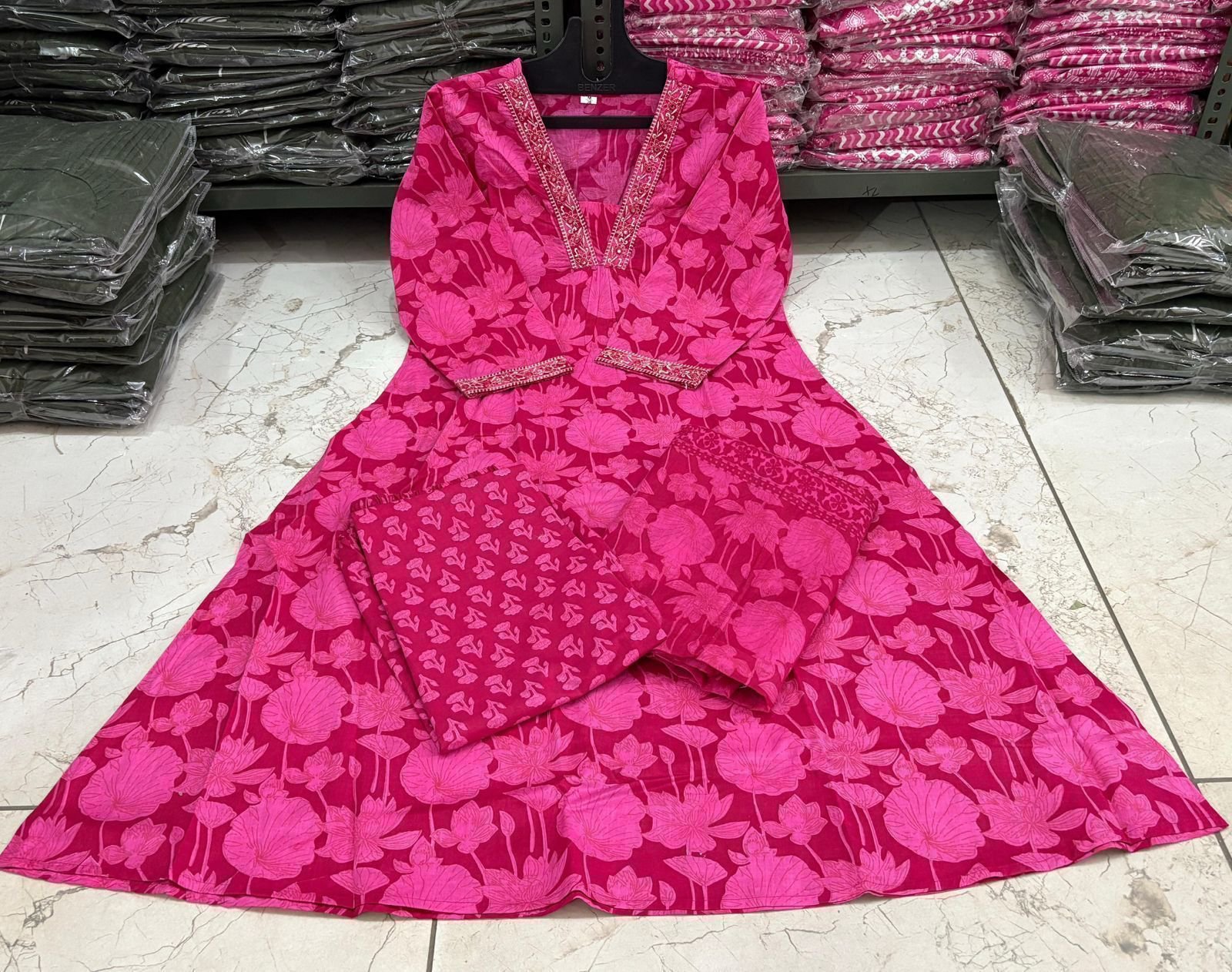 Beautiful neck embroidery with sequence heavy embroidery